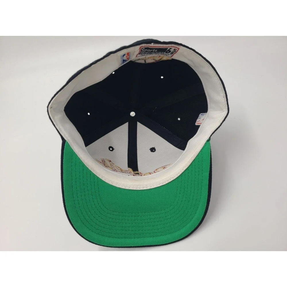 Vintage Houston Rockets Script Sports Specialties Fitted 6 5/8 Hat Cap NBA Black